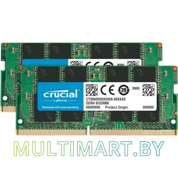 Оперативная память Crucial 2x4GB DDR4 SODIMM PC4-21300 (CT2K4G4SFS6266)